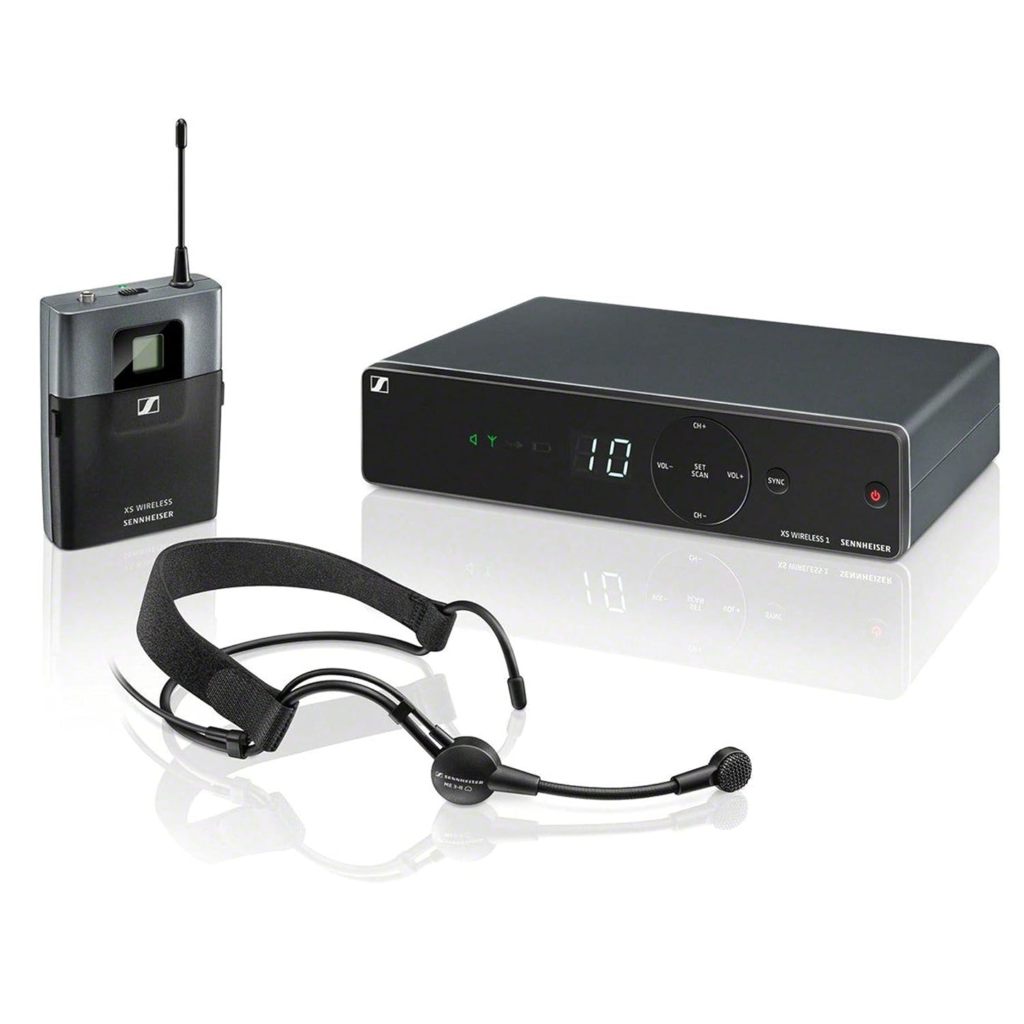 Sennheiser XSW 1‑ME3‑A Wireless Headset Microphone System | ME 3 Cardioid Headset | True Diversity Receiver | 10 Compatible Channels | Ideal for Fitness Instructors, Stage Performers & Presentations - Creators Mind Shop