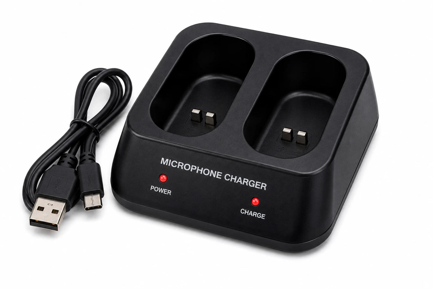Dual Slot Wireless Microphone Charging Dock - Creators Mind Shop