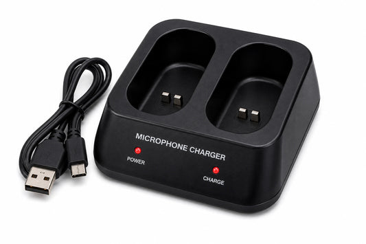 Dual Slot Wireless Microphone Charging Dock - Creators Mind Shop