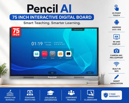 Pencil AI Interactive Digital Board - Creators Mind Shop
