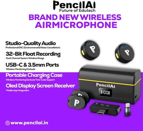 PencilAi Air Mic Wireless Microphone - Creators Mind Shop
