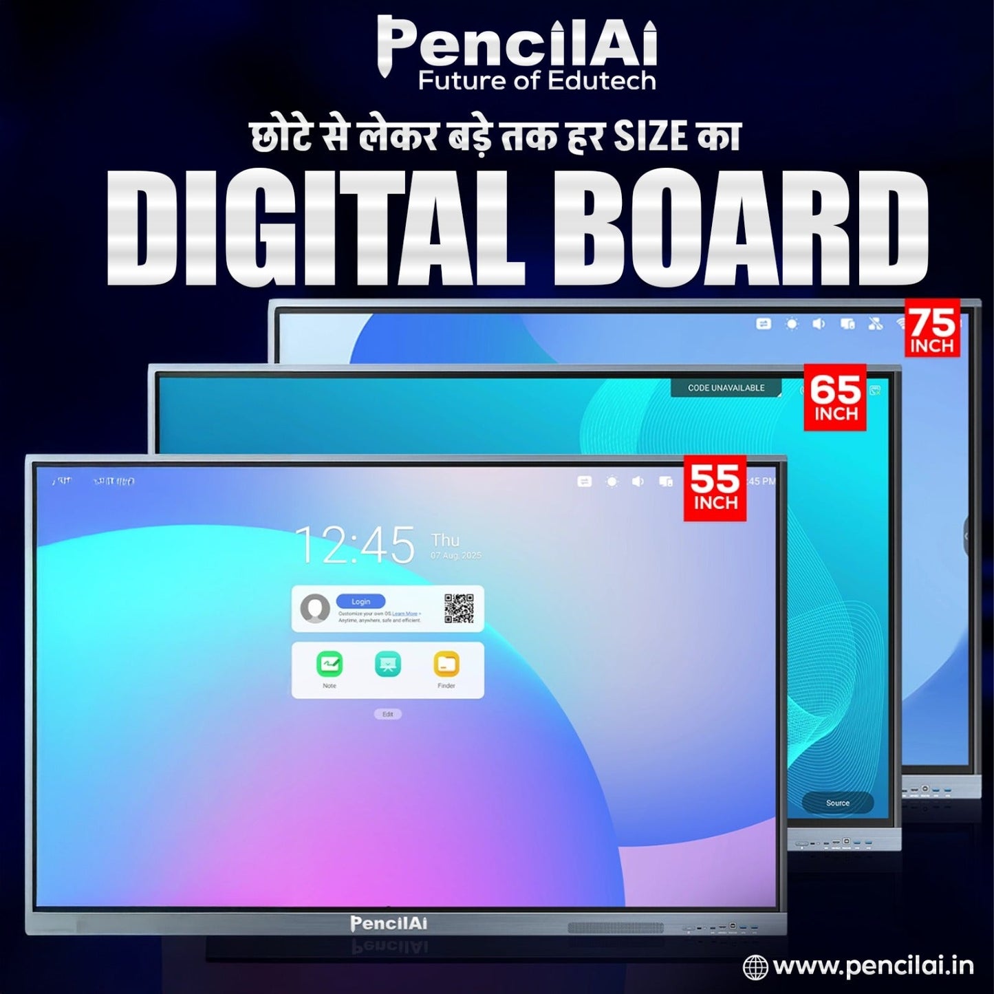 PencilAi Digital Board – 75 Inch - Creators Mind Shop