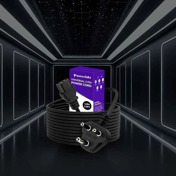 Power Extension Wires & Cables With Multiple Sockets And Surge Protection For Home, Office, Gaming And Classroom Use