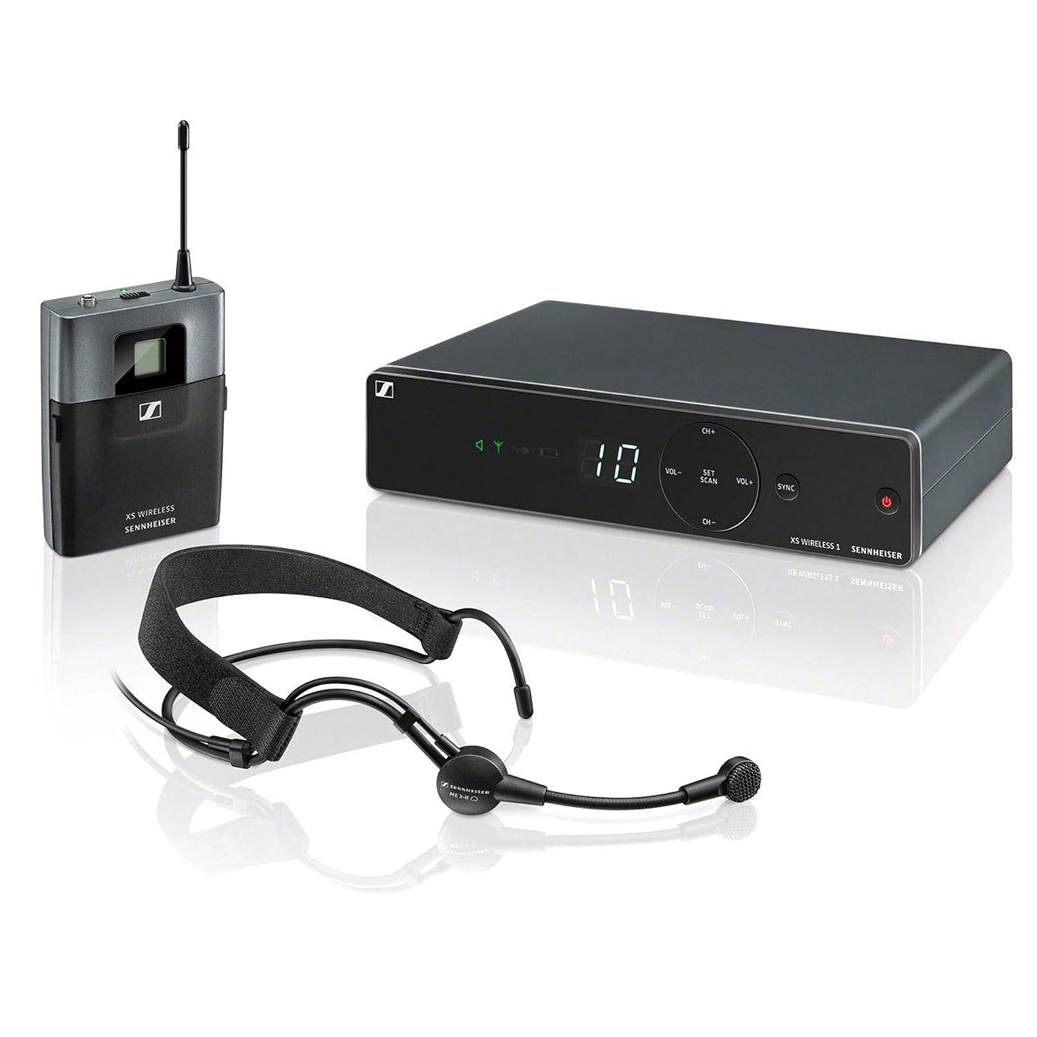 Sennheiser XSW 1‑ME3‑A Wireless Headset Microphone System | ME 3 Cardioid Headset | True Diversity Receiver | 10 Compatible Channels | Ideal for Fitness Instructors, Stage Performers & Presentations - Creators Mind Shop