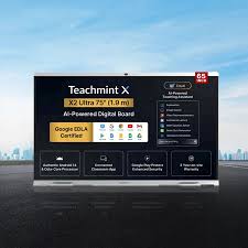 Teachmint X2 Ultra 75 Inch AI Digital Board (8GB RAM + 256GB Storage) - Creators Mind Shop