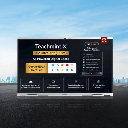 Teachmint X2 Ultra 75 Inch AI Digital Board (8GB RAM + 256GB Storage)